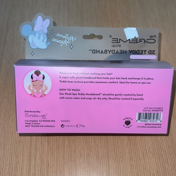 The Crème Shop Disney 3D Teddy Headyband in "Polka Pink" - Picture 2 of 2